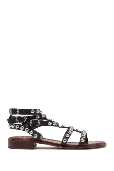 Sam Edelman Eavan Studded Sandal In Black Leatherdnu