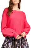 Free People Found My Friend Boucle Pullover In Rock Candy