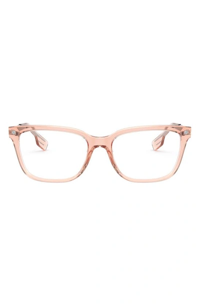Burberry 54mm Square Optical Glasses In Peach