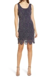 Pisarro Nights Beaded Cocktail Minidress In Navy