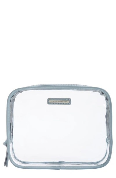 Hudson + Bleecker Away Clear Cosmetics Case In Lagoon