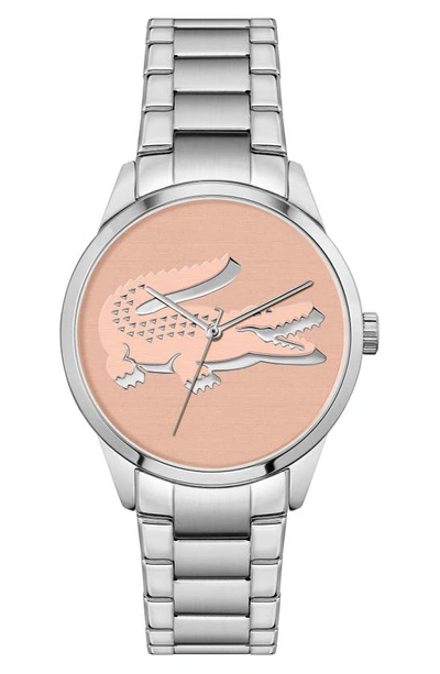 Lacoste Women's Ladycroc Stainless Steel Bracelet Watch 36mm Women's Shoes In Pink