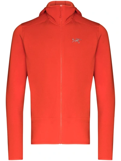 Arc'teryx Orange Kyanite Zip-up Hoodie