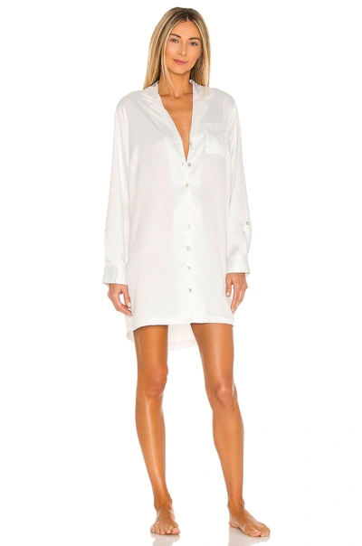 Homebodii Cruize Boyfriend Shirt In White