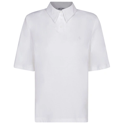 Attico Women's T-shirt Polo Style Short Sleeve In White
