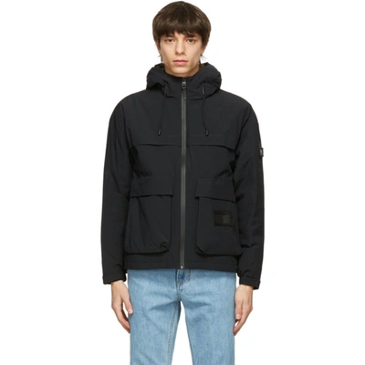 Mackage Marius' Patch Pocket Hooded Utility Jacket In Black