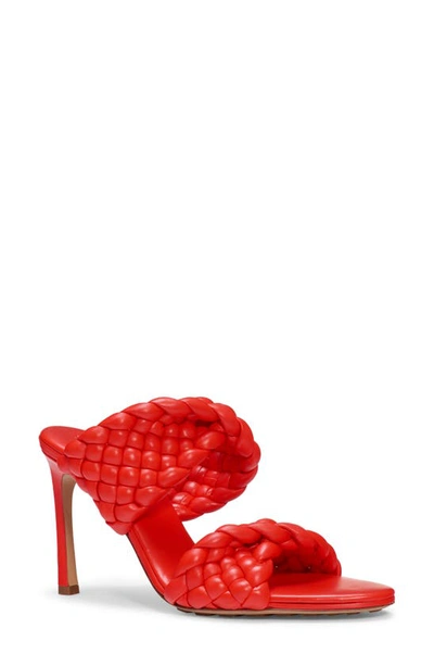 Bottega Veneta Padded Strap Sandal In Tomato