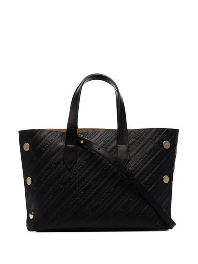 Givenchy Bond Mini Logo-embossed Leather Shopper Tote In Black