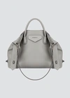 Givenchy Antigona Soft Medium Leather Bag In Gray