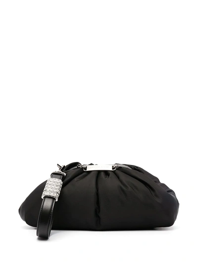 Philipp Plein Logo Plaque Clutch Bag In Black