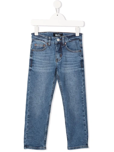 Molo Teen Alon Mid-rise Straight Jeans In 蓝色