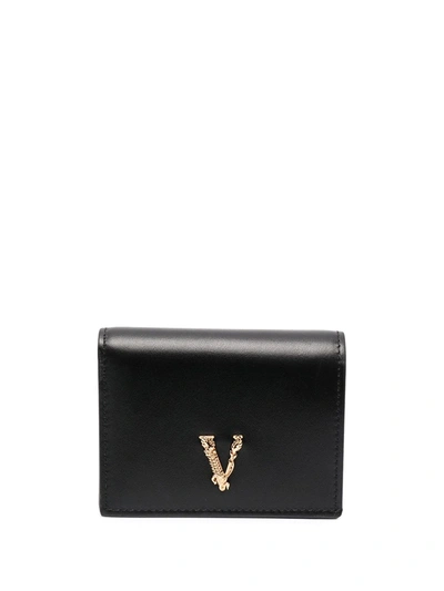 Versace Virtus Wallet In Black
