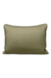 Coyuchi Cascade Matelasse Organic Cotton Sham In Moss