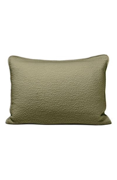 Coyuchi Cascade Matelasse Organic Cotton Sham In Moss