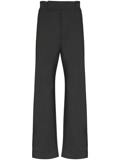 Prada Grey Tailored Wool Trousers