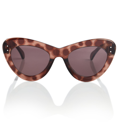 Alaïa Cat-eye Acetate Sunglasses In Brown