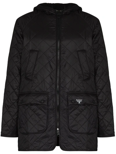 Barbour Beacon Bedale Zip-up Quilted Jacket In Black