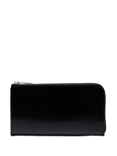 Maison Margiela Black Zip-around Leather Wallet