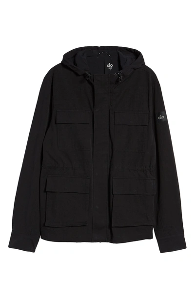Alo Yoga Division Hooded Field Jacket In Black | ModeSens Alo Yoga Division Hooded Field Jacket In Black | ModeSens
