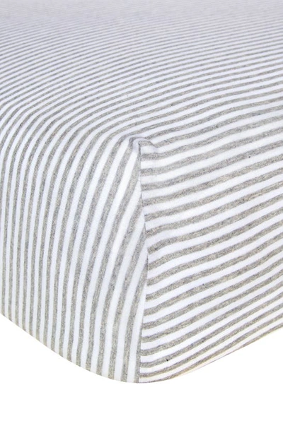 Burt's Bees Beesnug(r) Organic Cotton Fitted Crib Sheet In Heather Grey