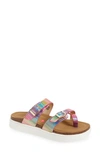 Steve Madden Kids' Jfifi Platform Slide Thong Sandal In Multi