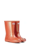 Hunter Kids' First Classic Nebula Waterproof Rain Boot In Alpine Poppy