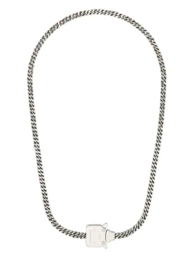 Alyx Silver Tone Mini Cubix Buckle Necklace