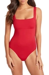 Sea Level Underwire One-piece Swimsuit In Red