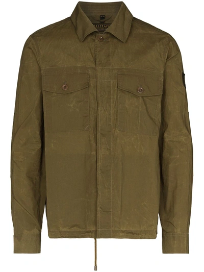 Belstaff Recon Buttoned Shirt Jacket In Green