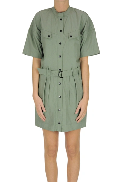 Isabel Marant toile Safari Style Shirt Dress In Olive Green | ModeSens