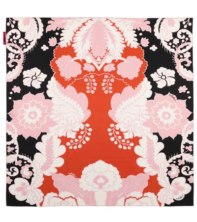 Valentino Garavani Floral-print Silk-satin Scarf In Multicoloured