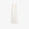 Matteau Square-neck Knitted-bodice Cotton Dress In Neutrals