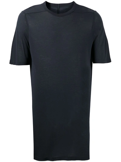 Rick Owens Level Viscose-silk Jersey T-shirt In Blue