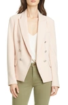 L Agence Kenzie Double Breasted Blazer In Petal