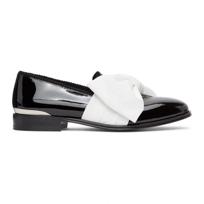 Alexander Mcqueen Black & White Leather Loafers In 1071 Black/white/sil