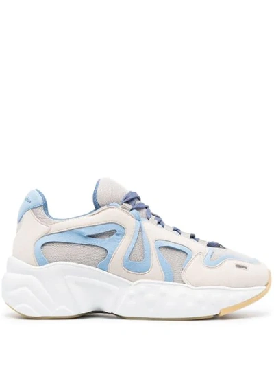 Acne Studios Sneakers Chunky Con Dettaglio Bicolore In Beige,light Blue