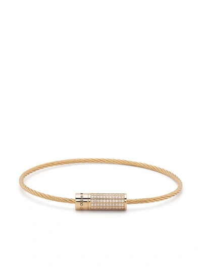 Le Gramme 18k Yellow Gold Le 9g Polished Diamond Cable Bracelet