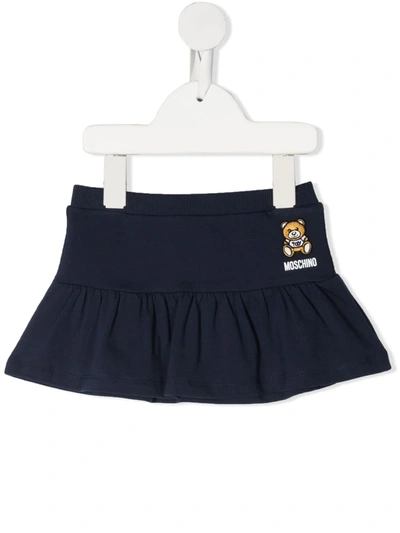Moschino Babies' Ruffle Hem Mini Skirt In Blue