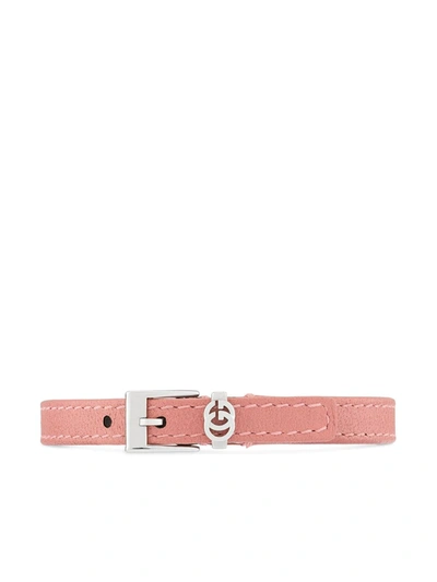 Gucci Double G Logo Bracelet In Pink