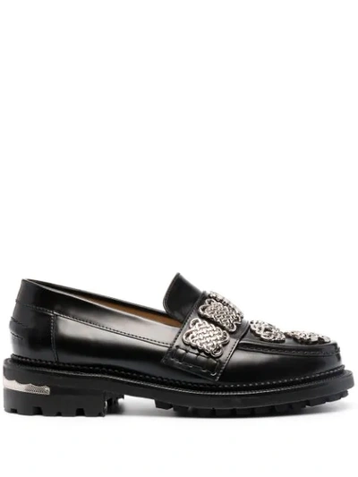 Toga Chain Appliqué Chunky-sole Loafers In Black