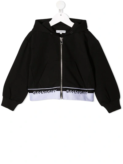 Givenchy Kids' Black Sweatshirt For Girl With Logos