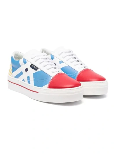 Simonetta Teen Panelled Trainers In White