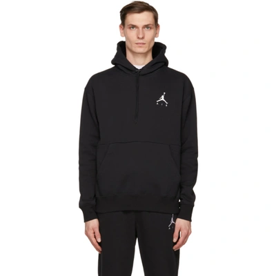 Nike Jordan Air Fleece Sweatshirt Hoodie In Black/white