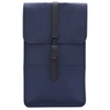 Rains Rubber Effect Mini Backpack In Dark Blue