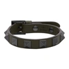 Valentino Garavani Rockstud Leather Belt Bracelet In Jbm Olive G