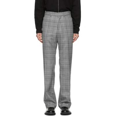 Paul Smith Grey Prince Of Wales Trousers In 72 Melange