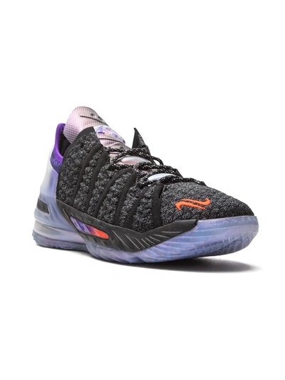 Nike Lebron 18 "the Chosen 2" Big Kids' Basketball Shoe In Black,fierce Purple,metallic Silver,multi-color