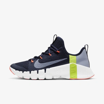 Nike Men's Free Metcon 3 Training Sneakers From Finish Line In Blackened Blue, Ashen Slat