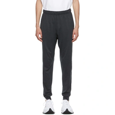 Nike Grey Yoga Dri-fit Lounge Pants In Off Noir/black/grey