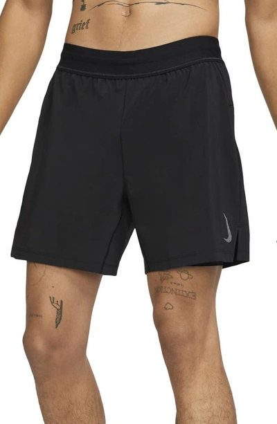 Nike Dry-fit 2-in-1 Pocket Yoga Shorts In Black